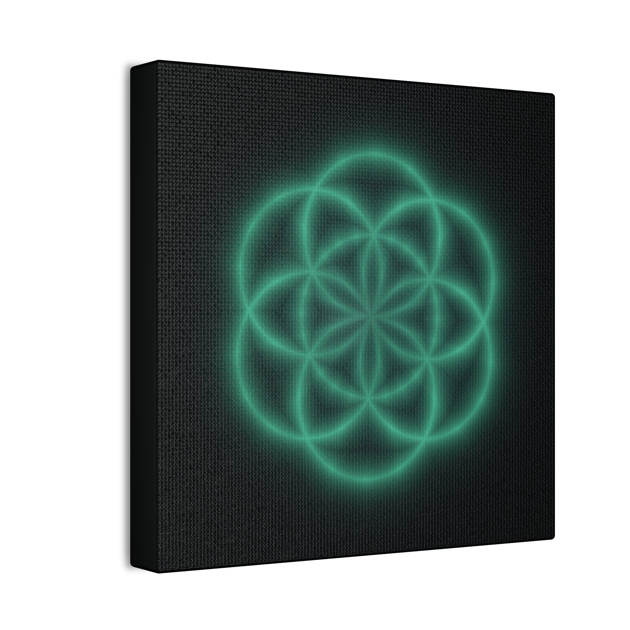 Neon Sacred Geometry - Flower of Life Canvas