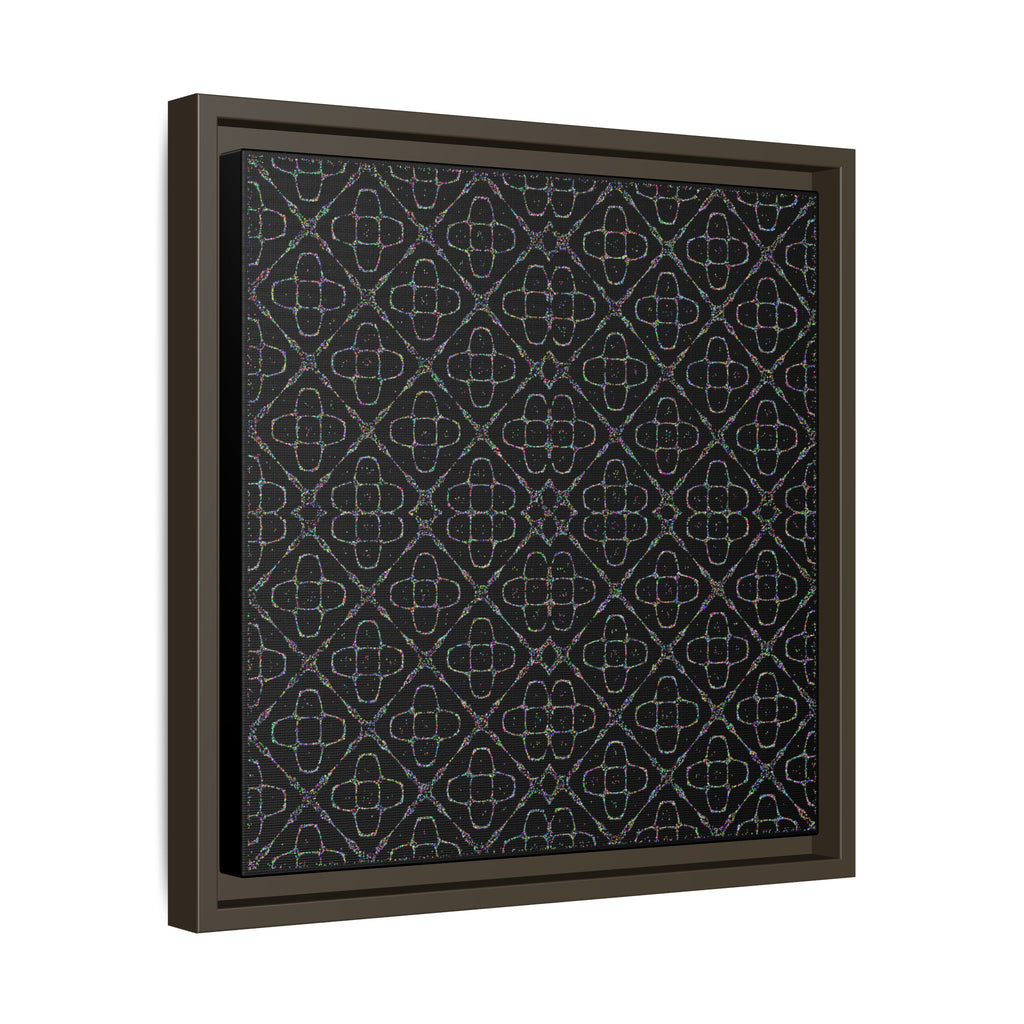 Sacred Geometry 174 Hz "Art by Sound" Cymatics - Framed Matte Canvas (Multi‑Color on Black)