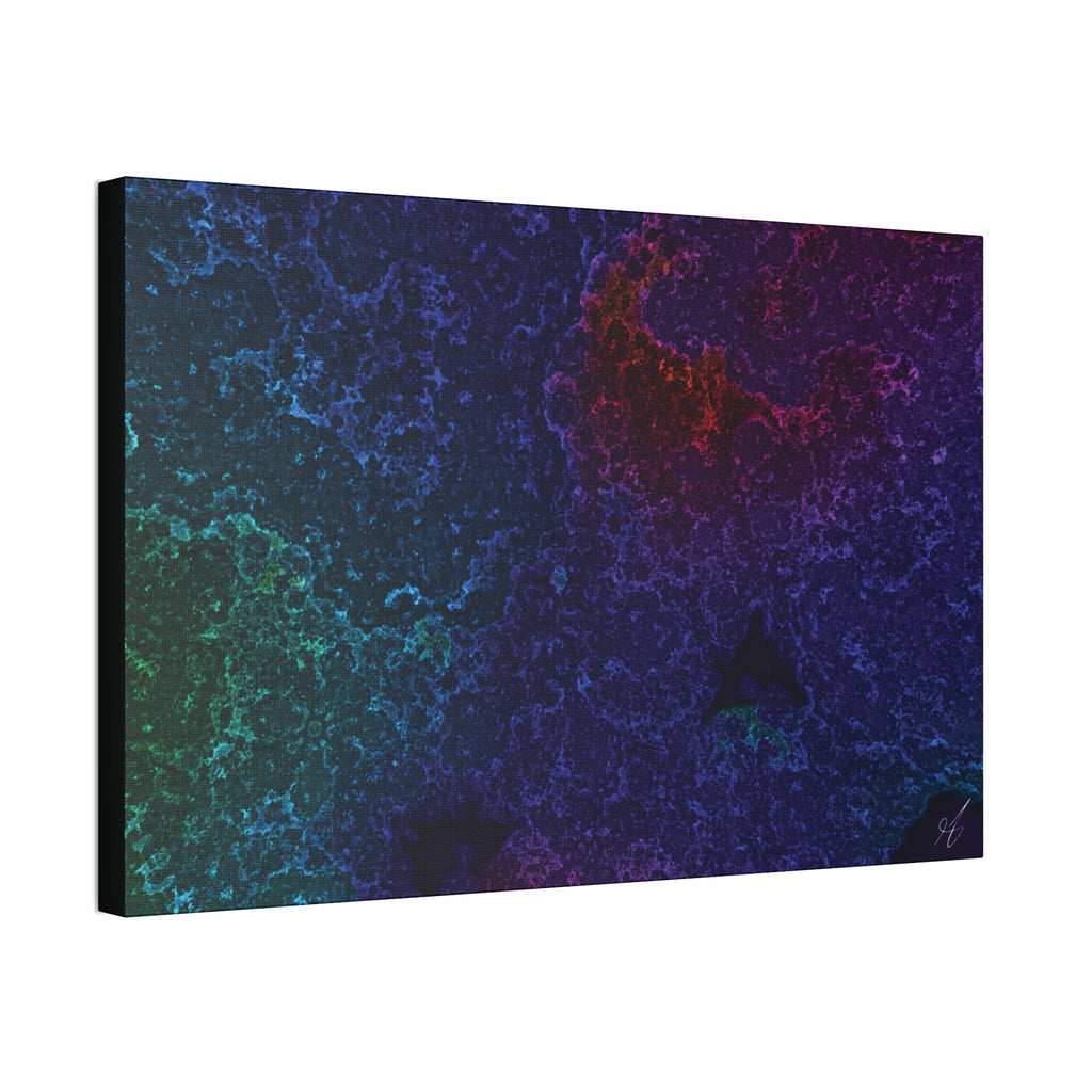 Abstract Nebula Fractal Canvas Art - Rainbow Galaxy Stretched Canvas