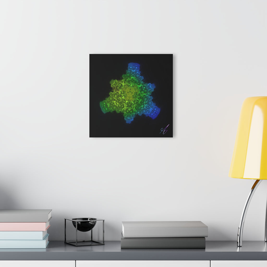 Neon 3D Fractal Cluster Acrylic Print | Wall Art