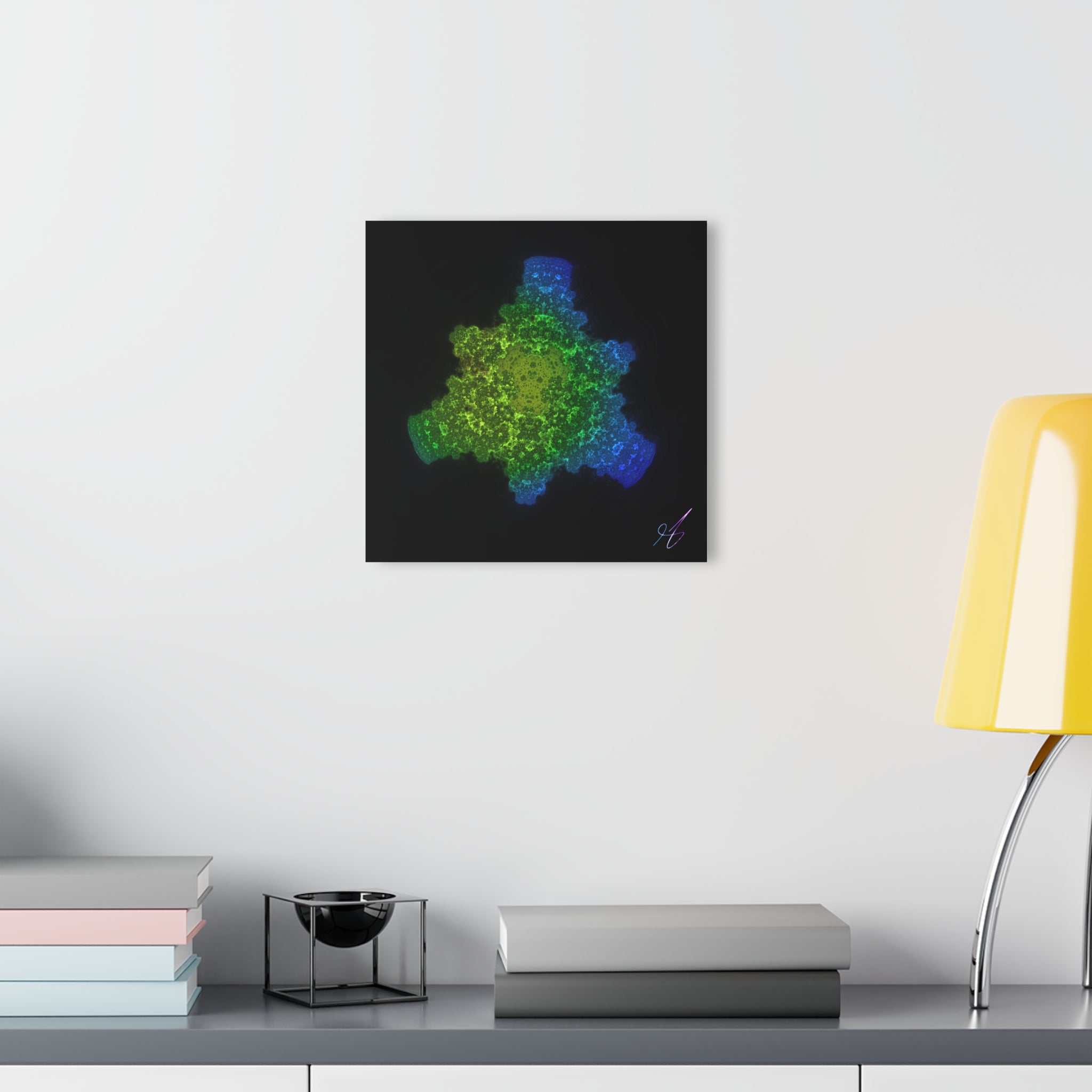 Neon 3D Fractal Cluster Acrylic Print | Wall Art