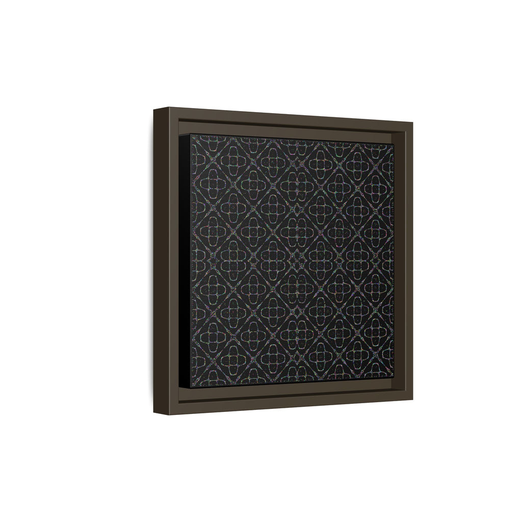 Sacred Geometry 174 Hz "Art by Sound" Cymatics - Framed Matte Canvas (Multi‑Color on Black)