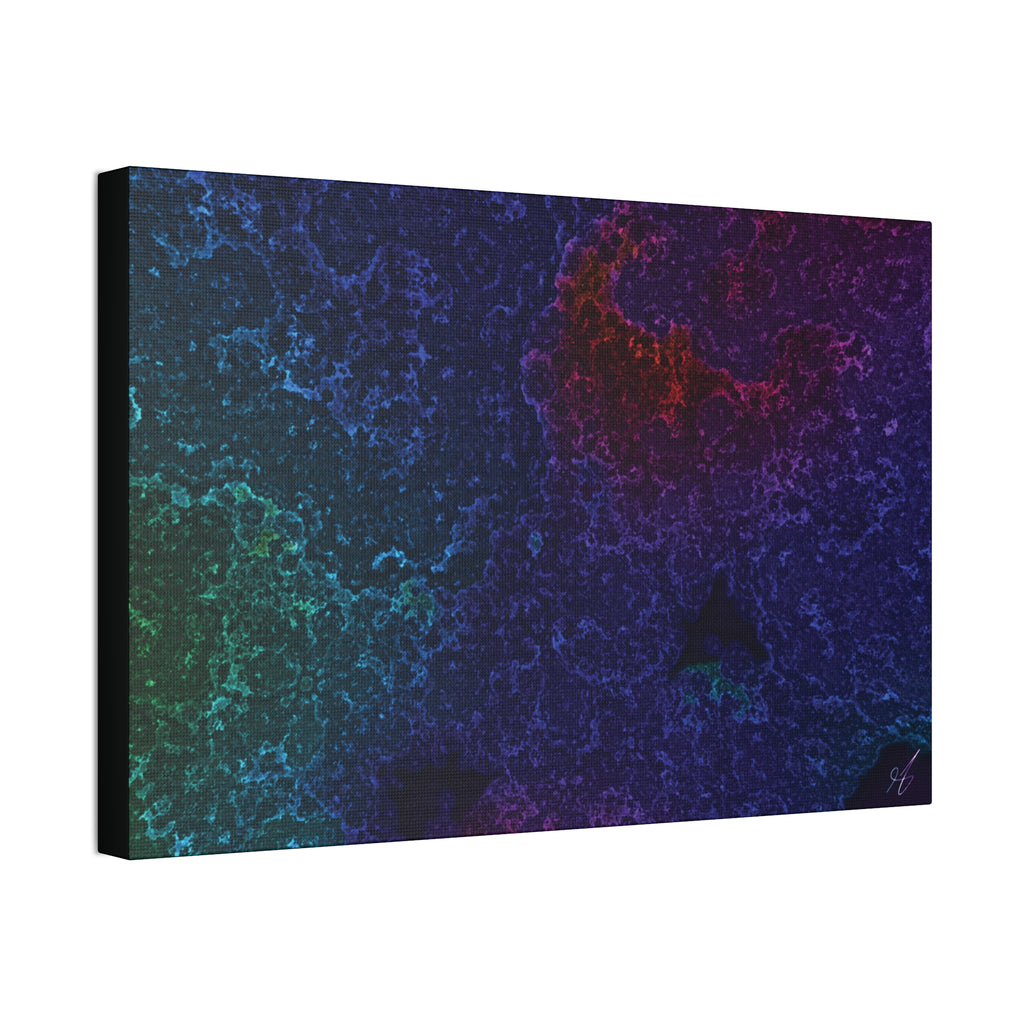Abstract Nebula Fractal Canvas Art - Rainbow Galaxy Stretched Canvas