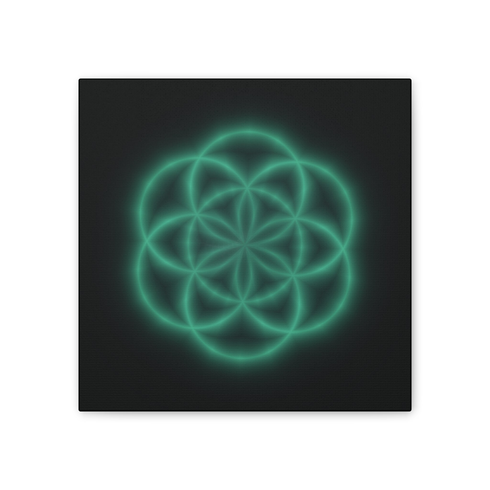 Neon Sacred Geometry - Flower of Life Canvas