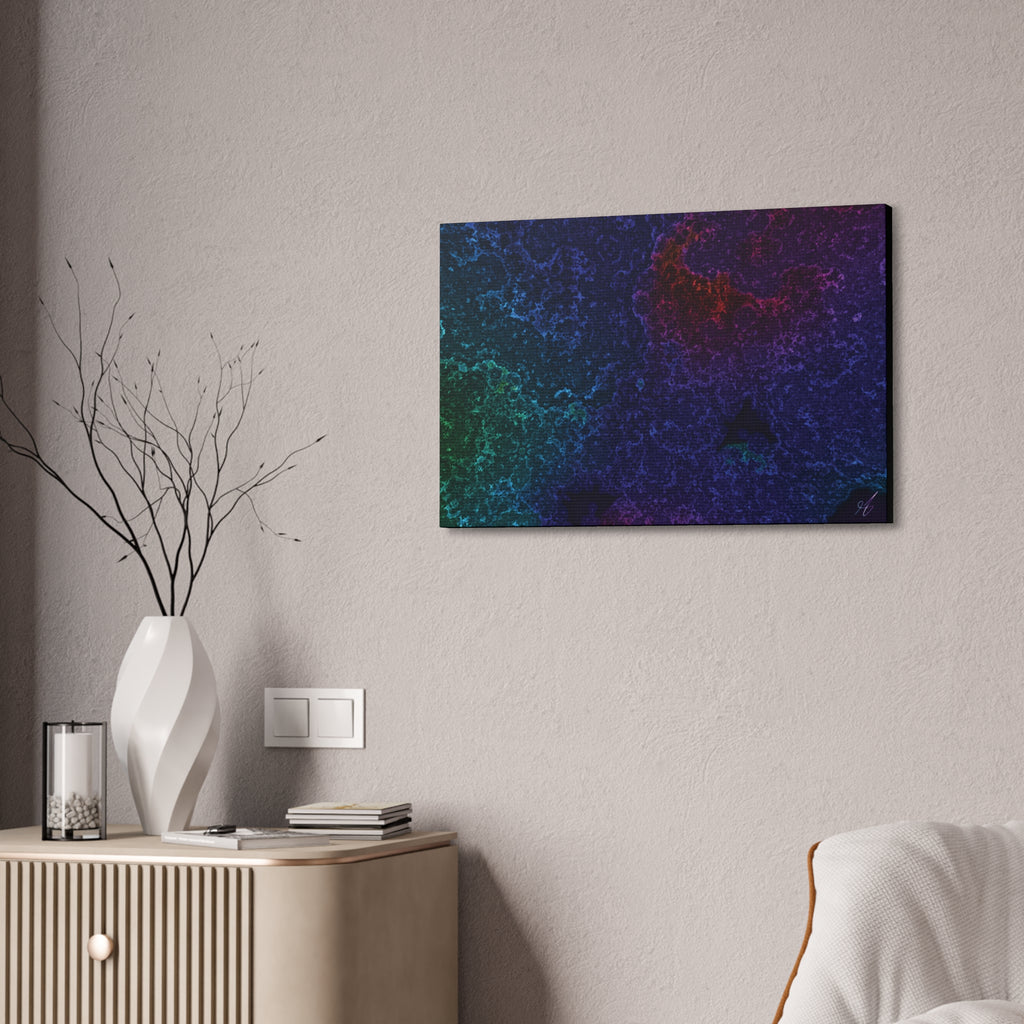 Abstract Nebula Fractal Canvas Art - Rainbow Galaxy Stretched Canvas