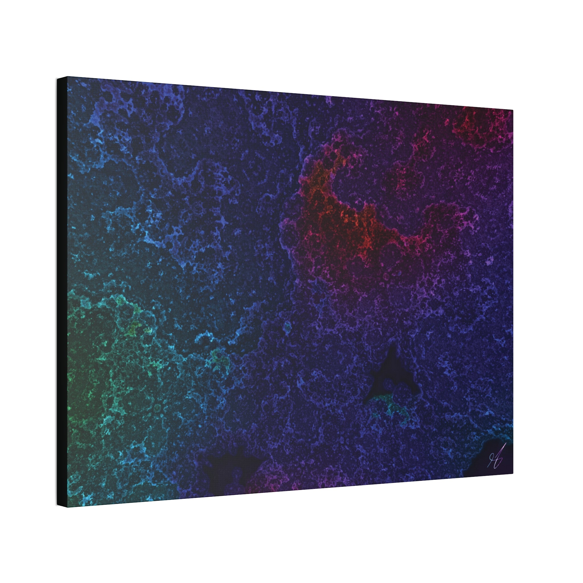 Abstract Nebula Fractal Canvas Art - Rainbow Galaxy Stretched Canvas