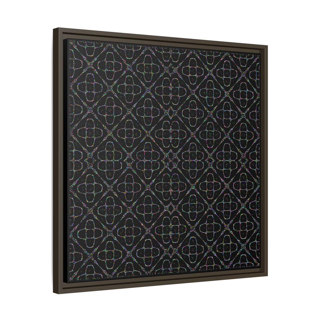 Sacred Geometry 174 Hz "Art by Sound" Cymatics - Framed Matte Canvas (Multi‑Color on Black)