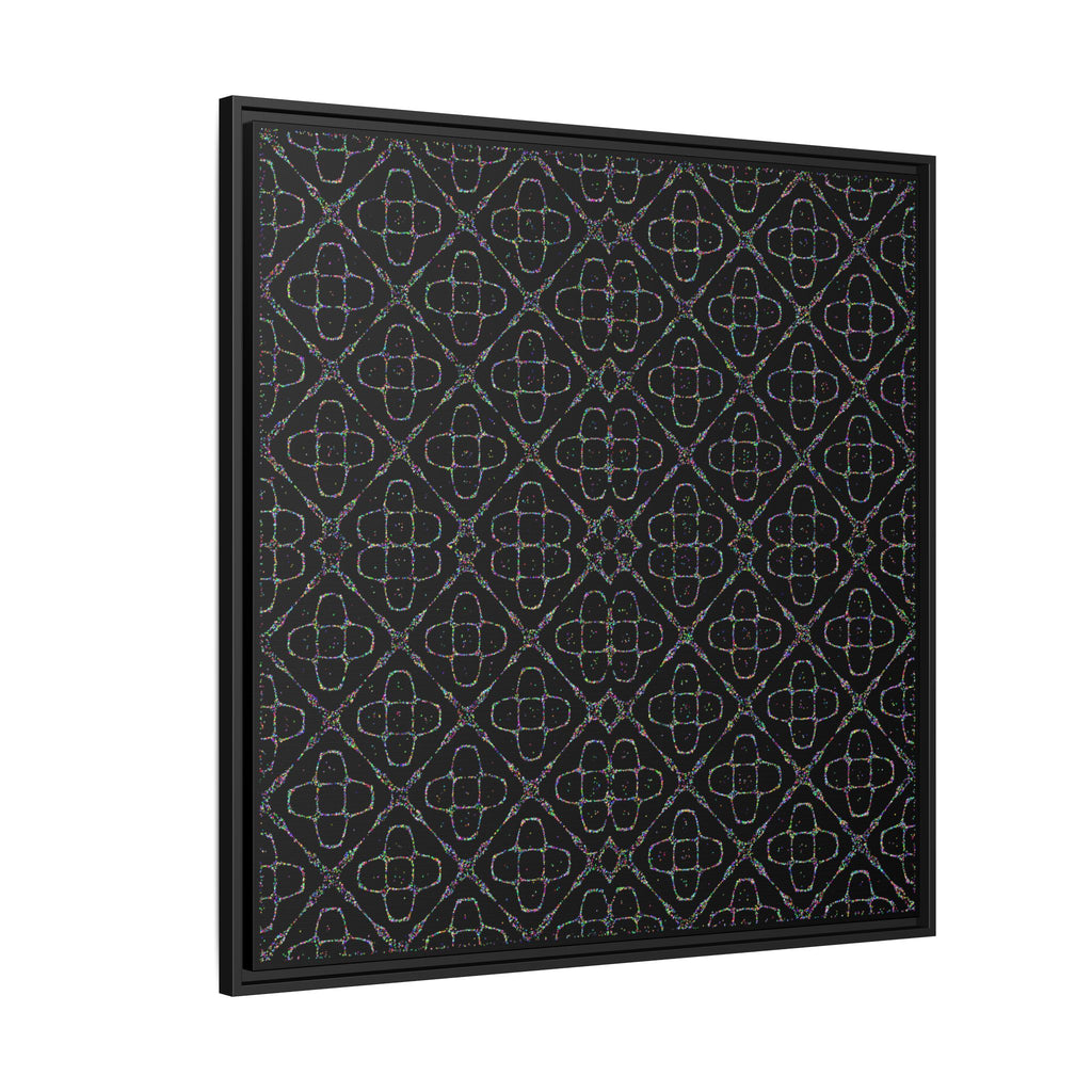 Sacred Geometry 174 Hz "Art by Sound" Cymatics - Framed Matte Canvas (Multi‑Color on Black)