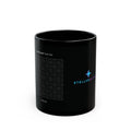 "Art of Sound" | 174 Hz - Stellarnative Black Coffee Mug - 11oz/15oz Glossy Logo Mug