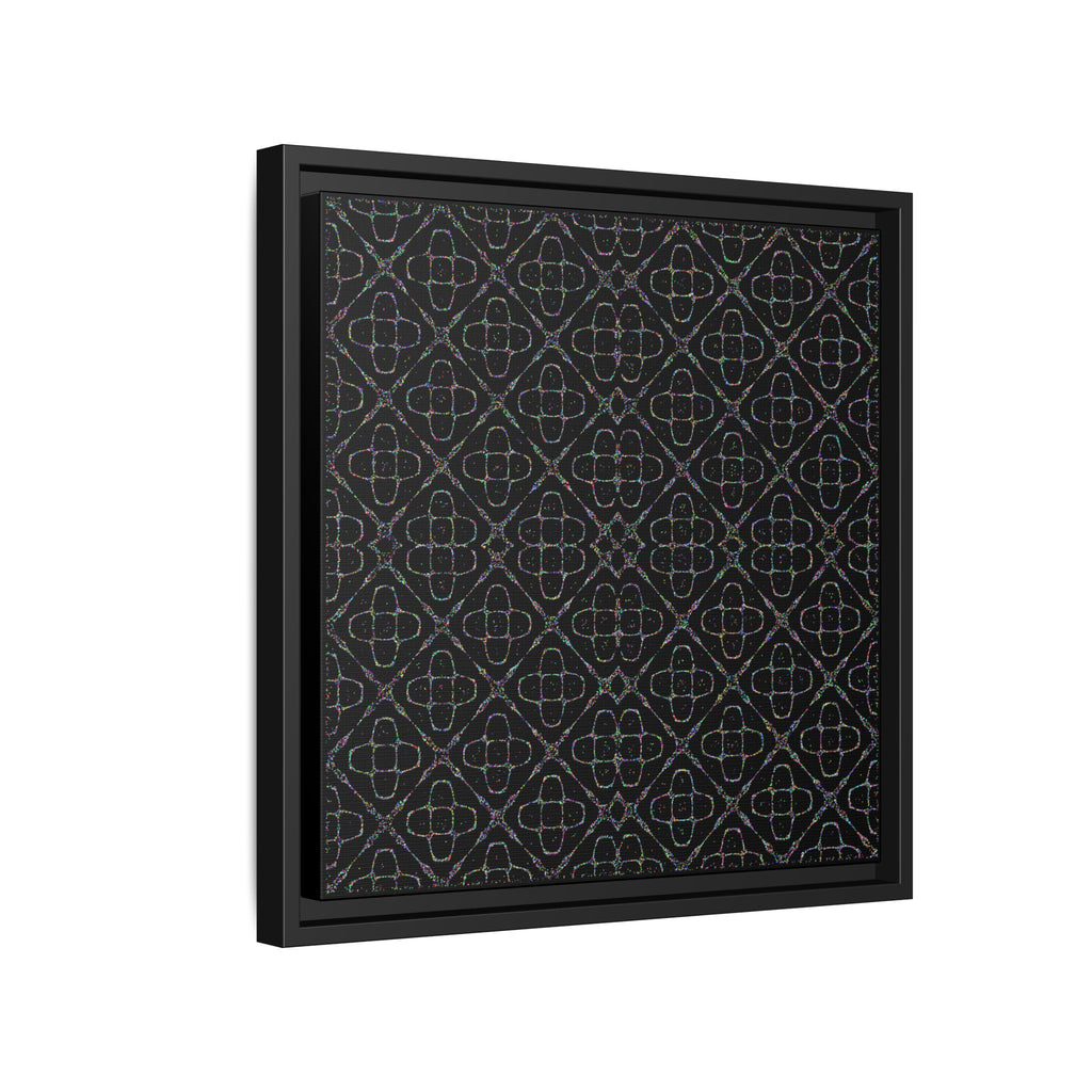 Sacred Geometry 174 Hz "Art by Sound" Cymatics - Framed Matte Canvas (Multi‑Color on Black)