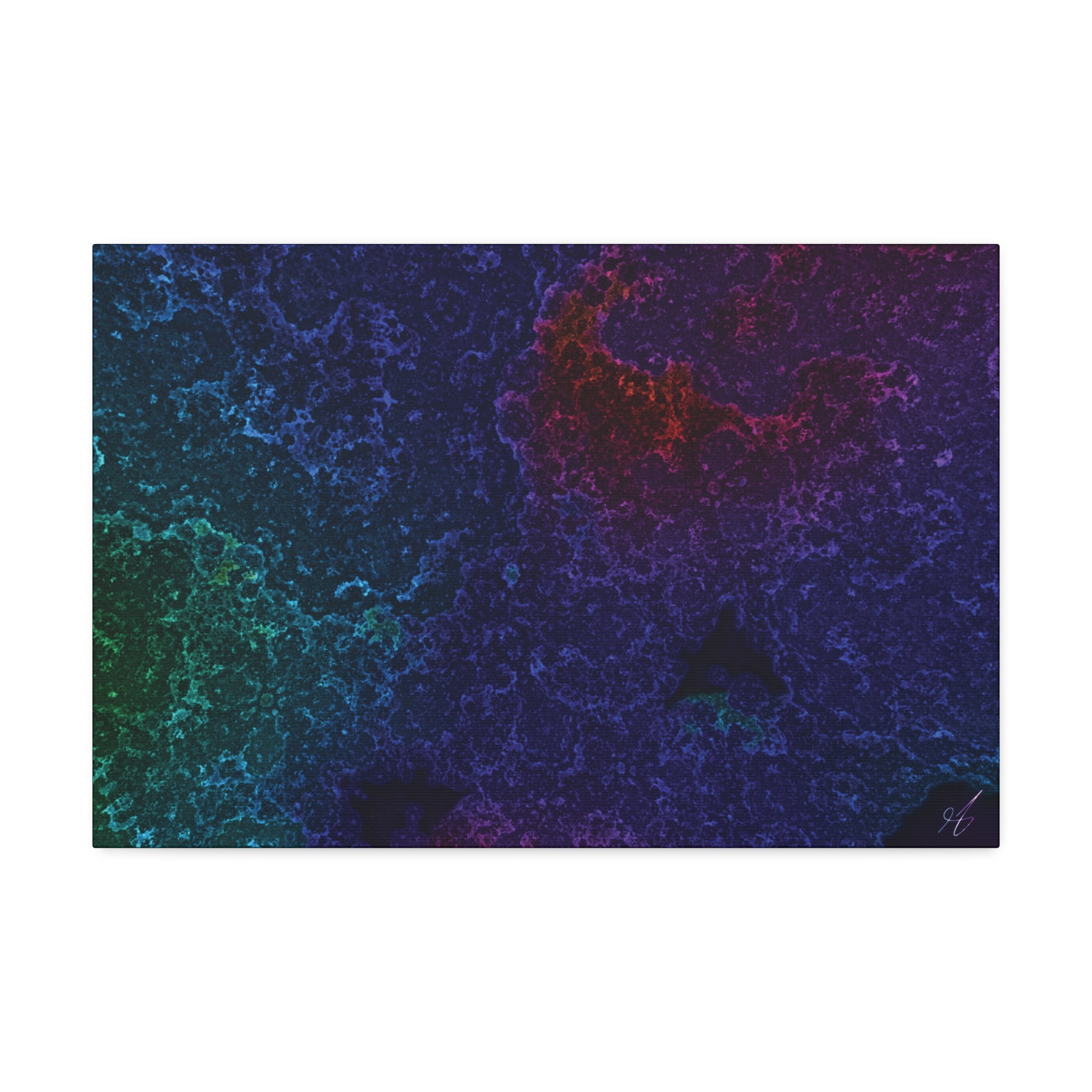 Abstract Nebula Fractal Canvas Art - Rainbow Galaxy Stretched Canvas