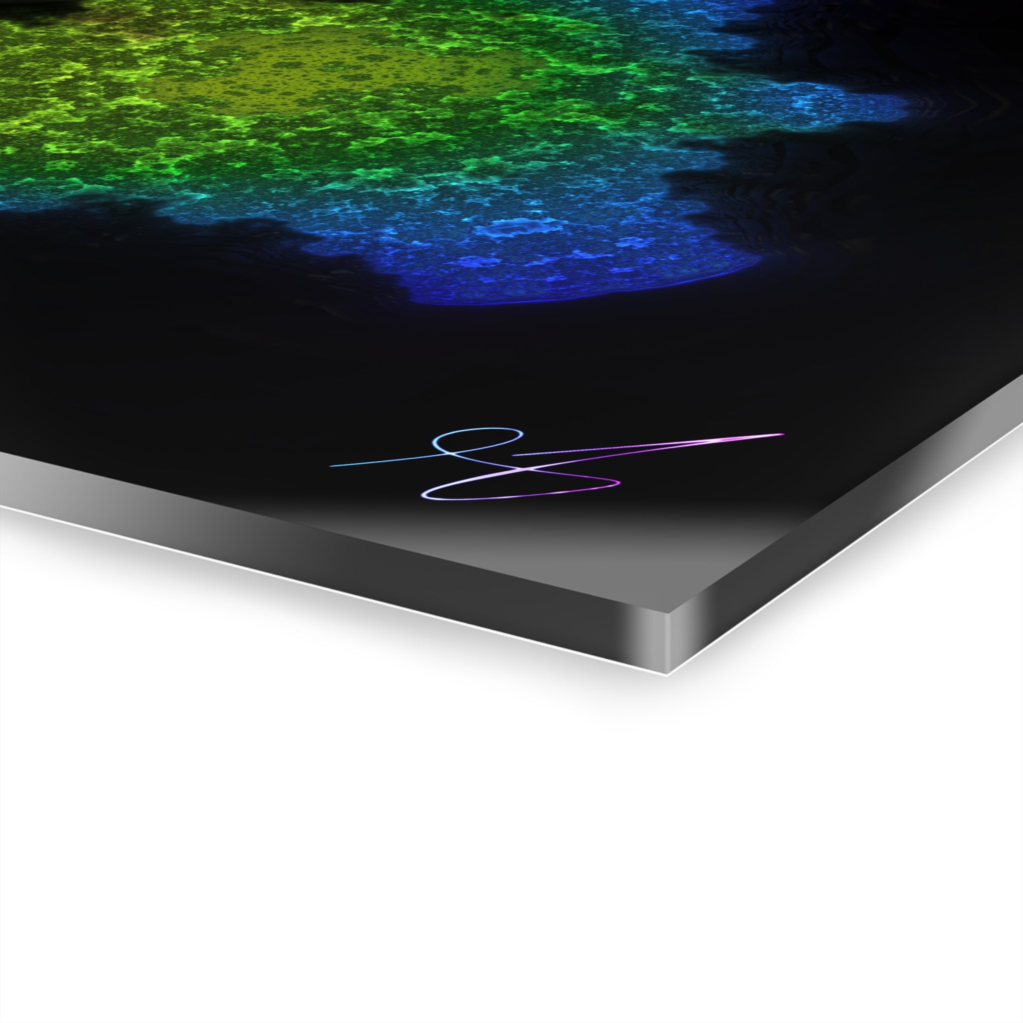 Neon 3D Fractal Cluster Acrylic Print | Wall Art