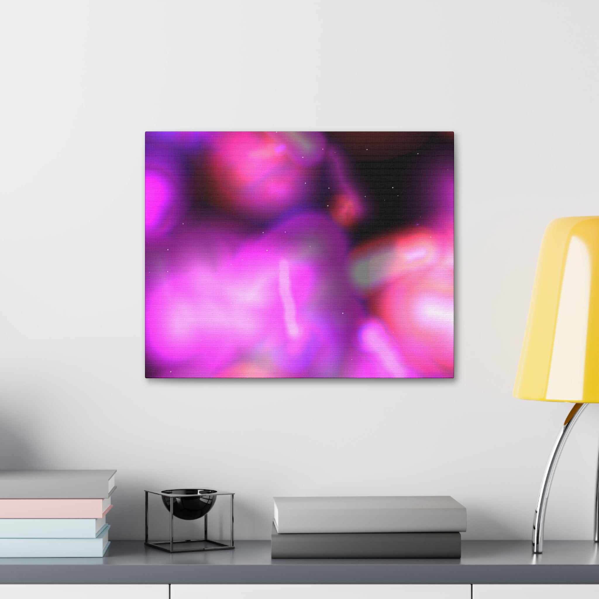 Abstract Neon Pink Canvas Art – Stretched 1.5"