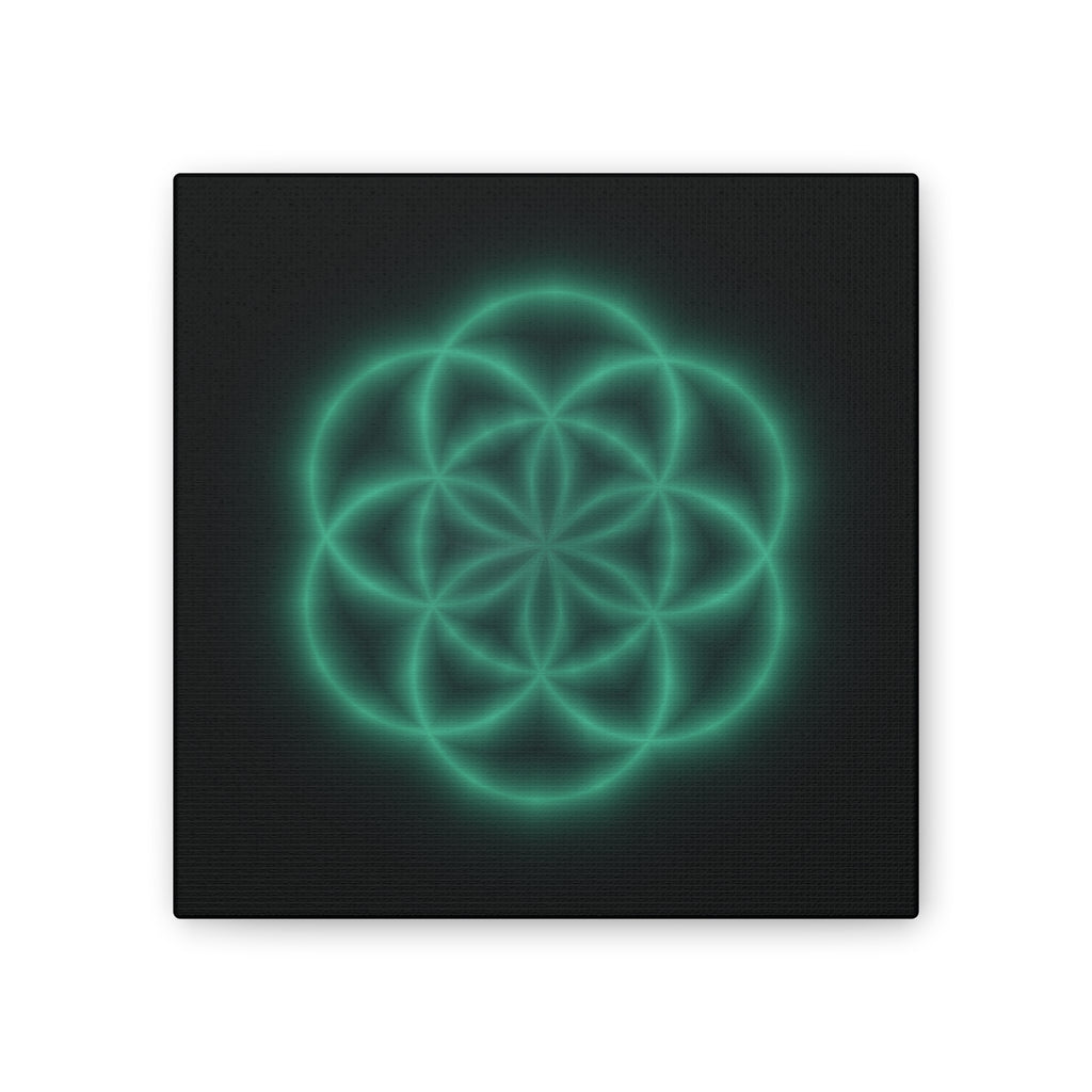 Neon Sacred Geometry - Flower of Life Canvas