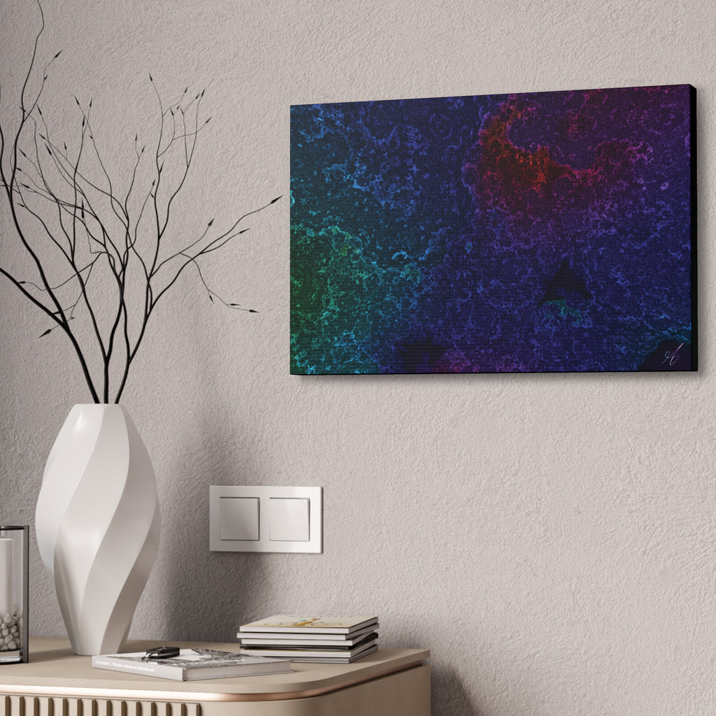Abstract Nebula Fractal Canvas Art - Rainbow Galaxy Stretched Canvas