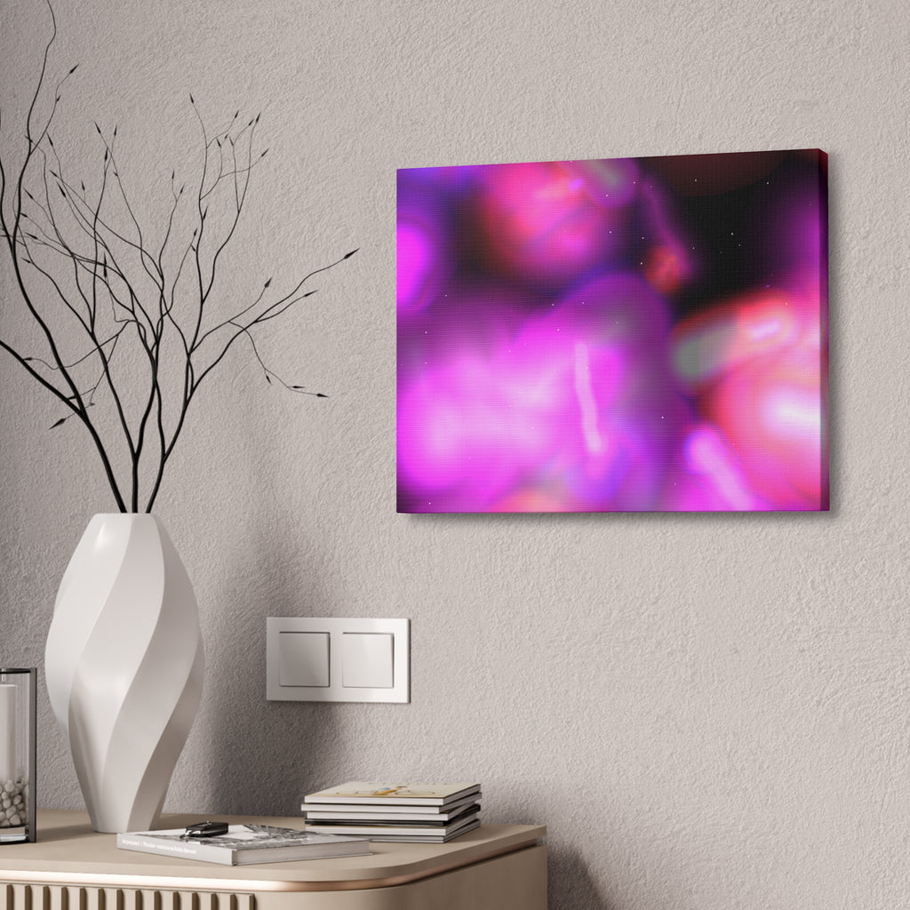 Abstract Neon Pink Canvas Art – Stretched 1.5"