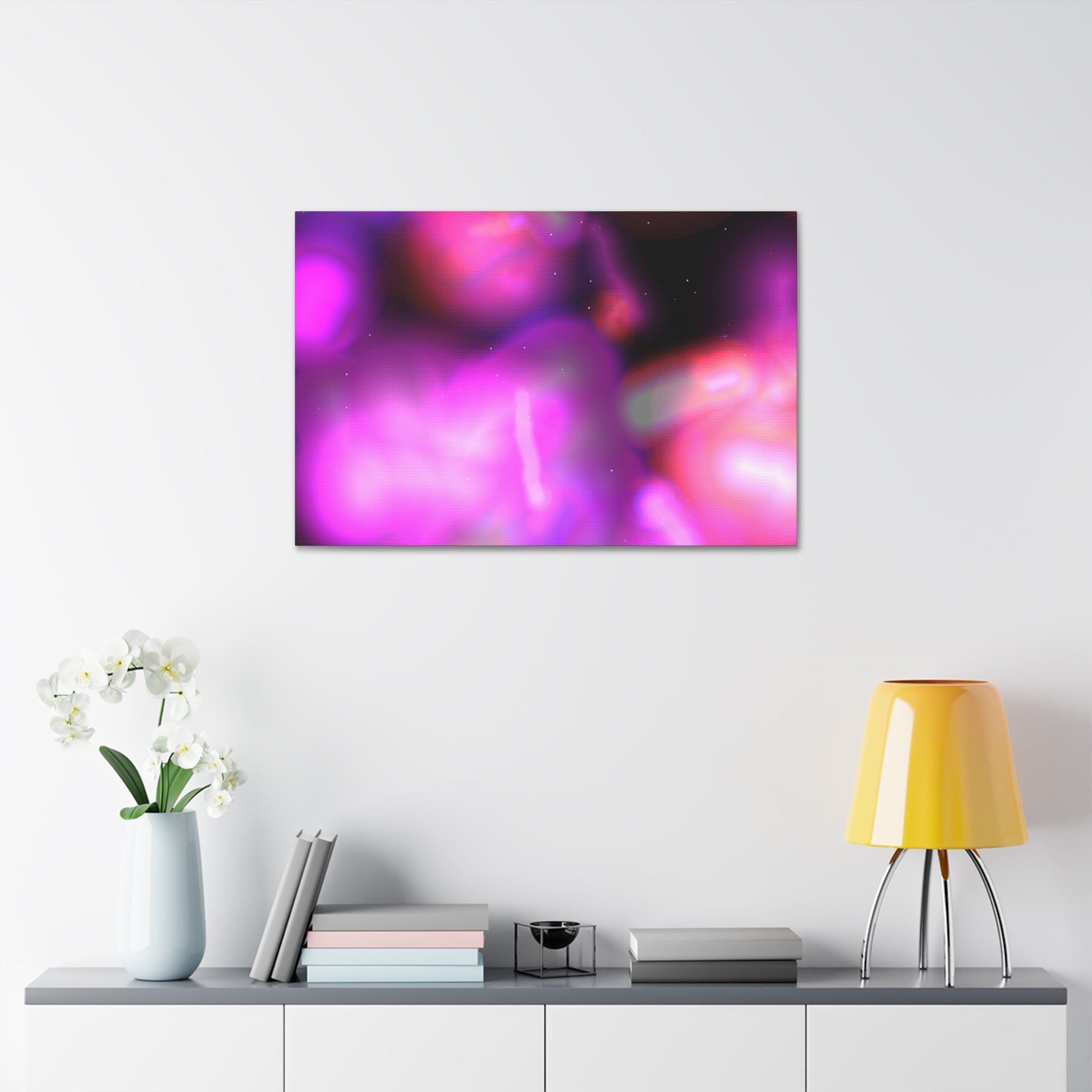 Abstract Neon Pink Canvas Art – Stretched 1.5"