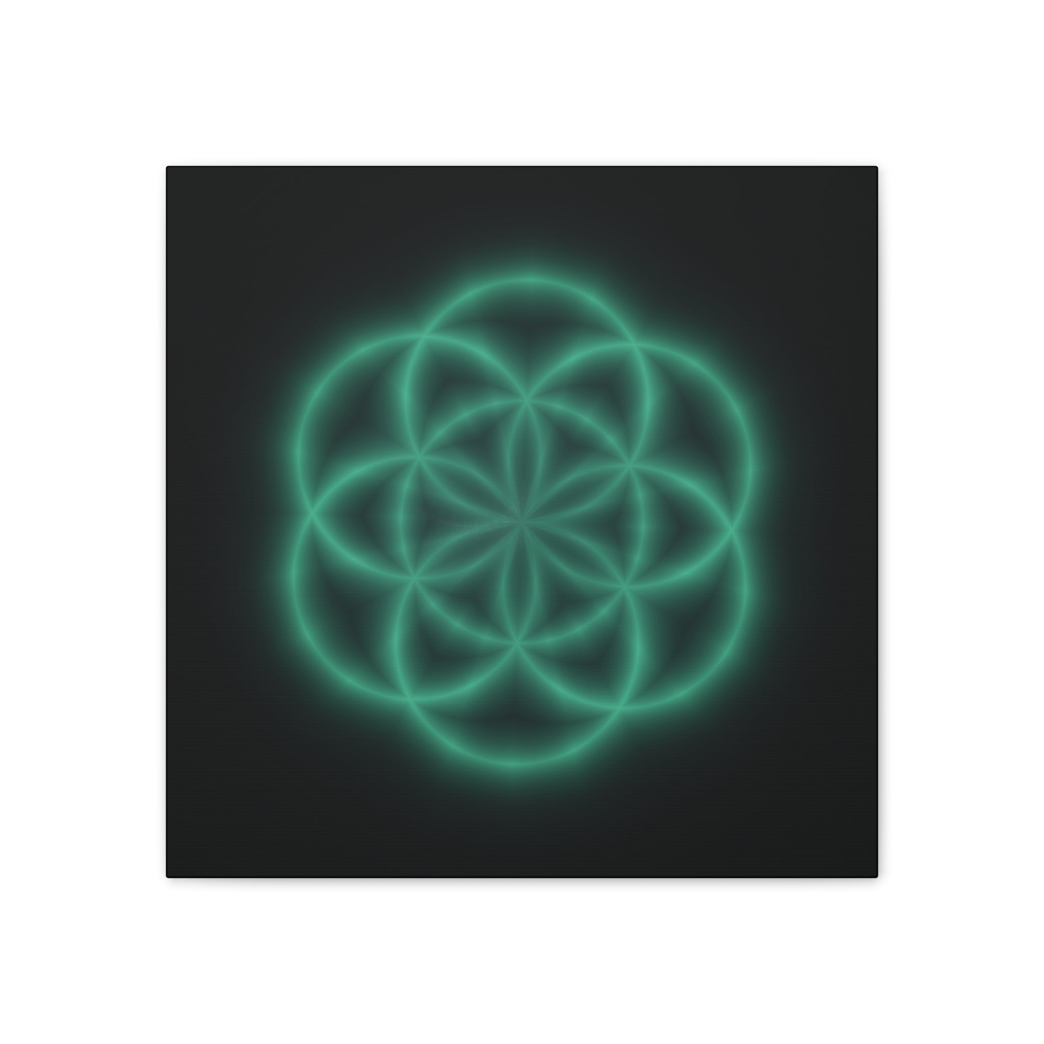 Neon Sacred Geometry - Flower of Life Canvas