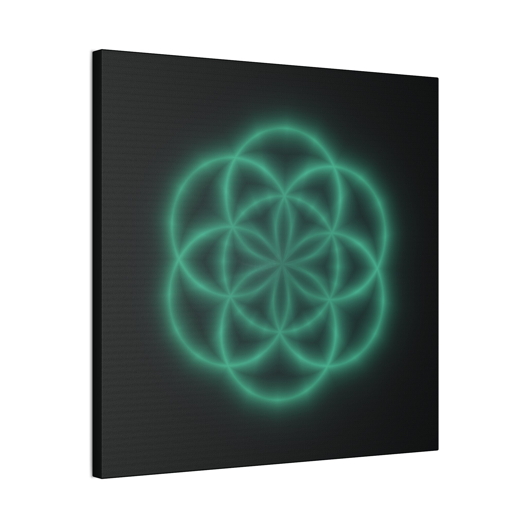 Neon Sacred Geometry - Flower of Life Canvas