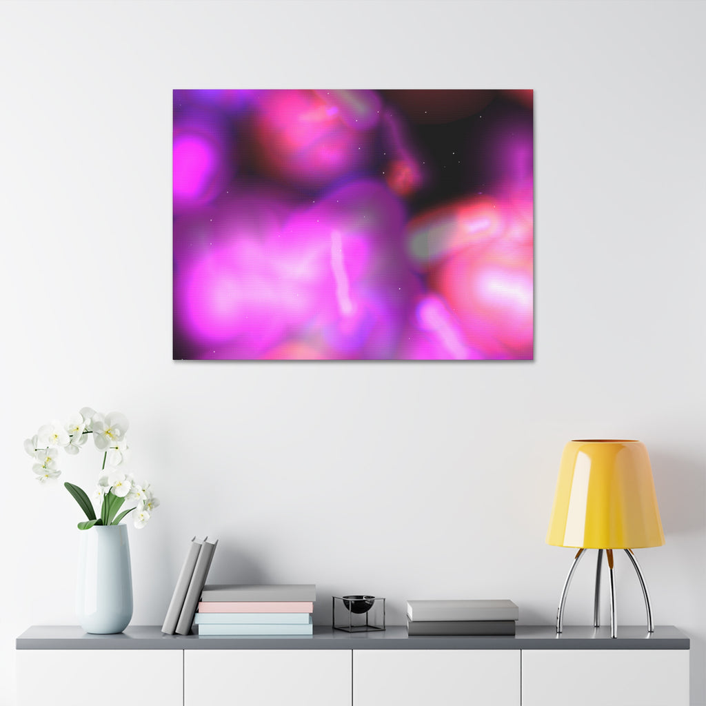 Abstract Neon Pink Canvas Art – Stretched 1.5"
