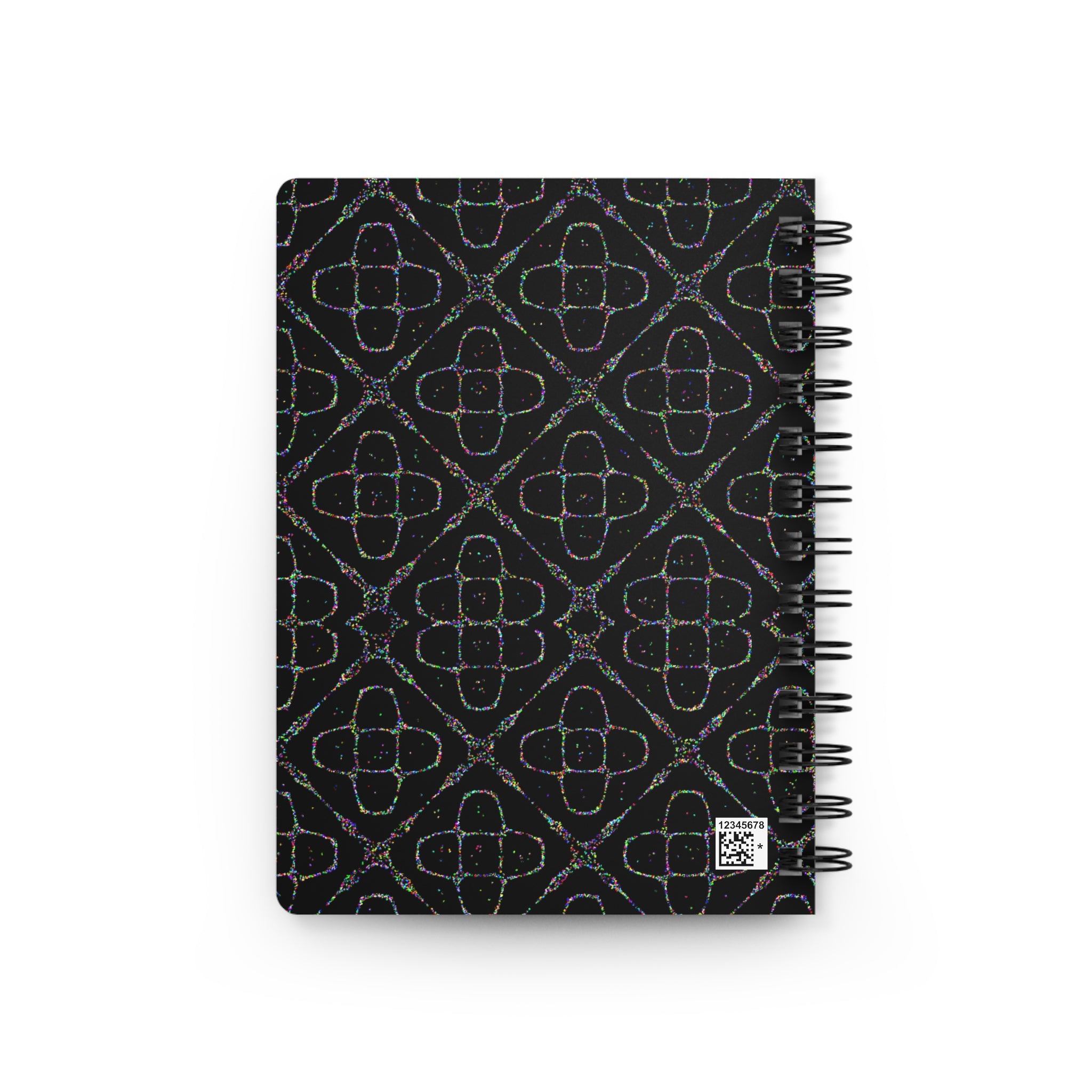 Sacred Geometry 174 Hz "Art by Sound" Cymatics- Spiral Bound Journal | Black Pattern Notebook