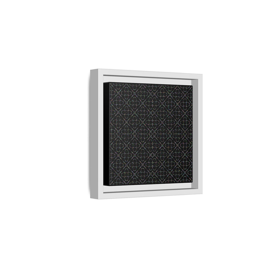 Sacred Geometry 174 Hz "Art by Sound" Cymatics - Framed Matte Canvas (Multi‑Color on Black)