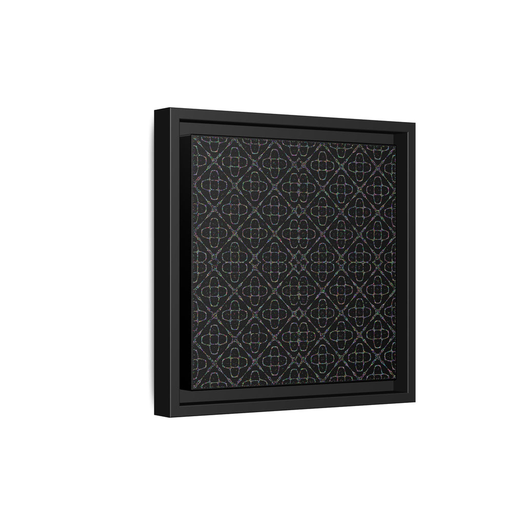 Sacred Geometry 174 Hz "Art by Sound" Cymatics - Framed Matte Canvas (Multi‑Color on Black)