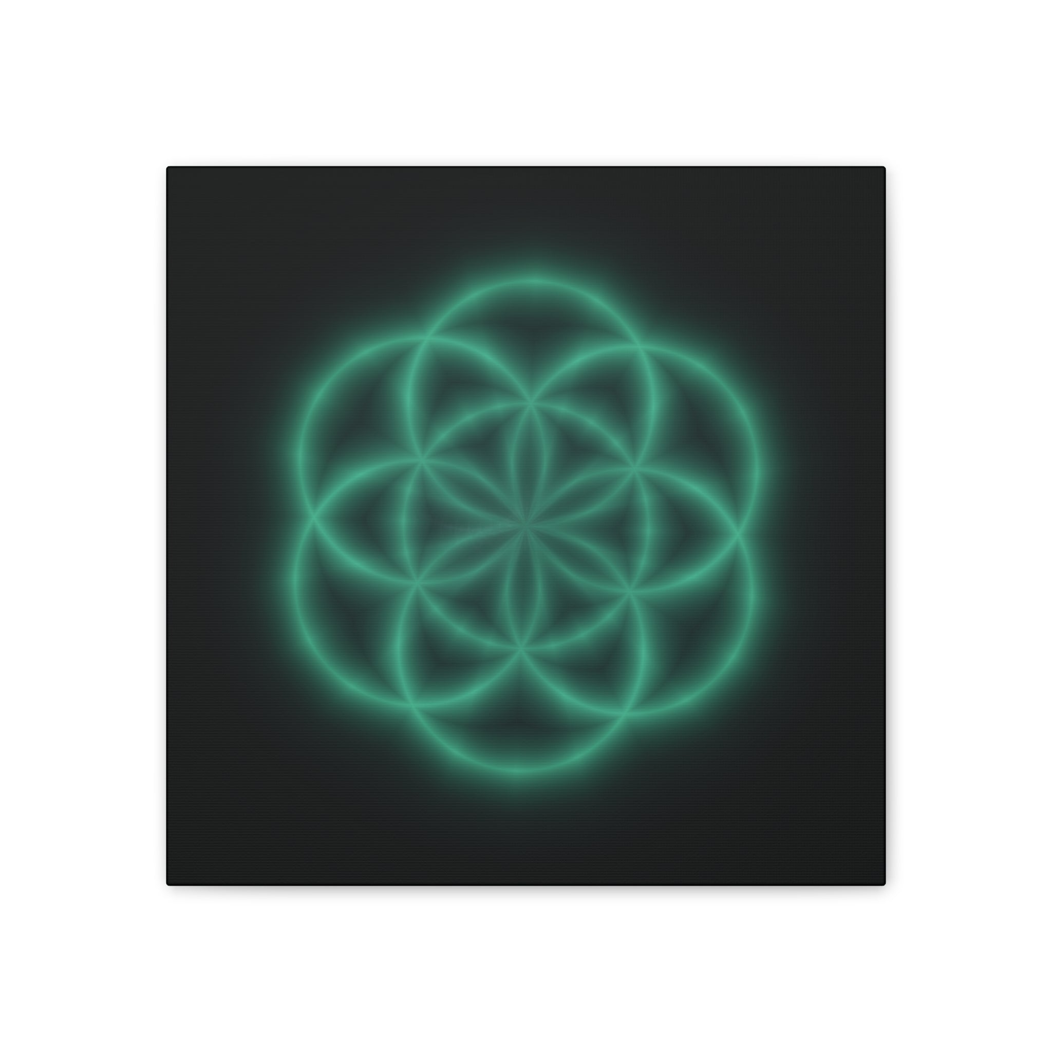 Neon Sacred Geometry - Flower of Life Canvas